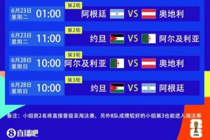 梅西下场6天后!6月23日1点阿根廷vs奥地利,梅西有望独享射手王配图